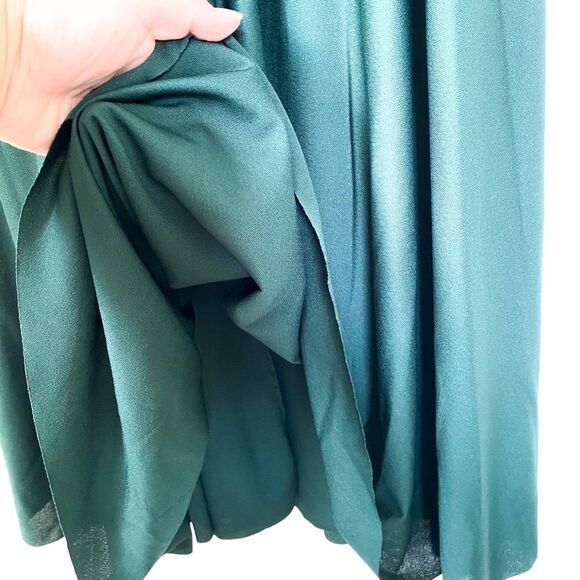 Asos Design Dark Green Sleeveless Adjustable Strap Mdid V Neck Dress US 6 - Picture 5 of 9